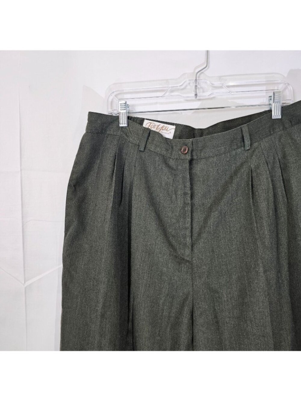Vintage Spiegel For You Dress Pants Womens 20 36x27 Gray Tweed Office Bottoms - Picture 3 of 8